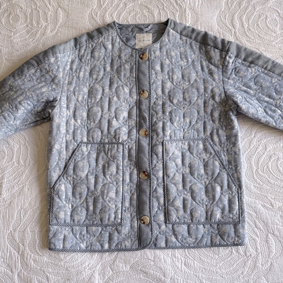 Anthropologie - Avec Les Filles - Floral Stripe Quilted Jacket - Picture 5 of 15